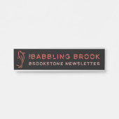 Brookstone Babbling Brook (2 x 8 inch), zilver Deurbordje (Voorkant)