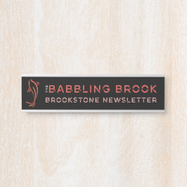 Brookstone Babbling Brook (2 x 8 inch), zilver Deurbordje
