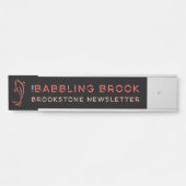 Brookstone Babbling Brook (2 x 8 inch), zilver Deurbordje (Voorkant)