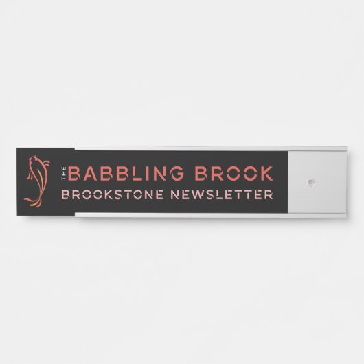 Brookstone Babbling Brook (2 x 8 inch), zilver Deurbordje (Voorkant)
