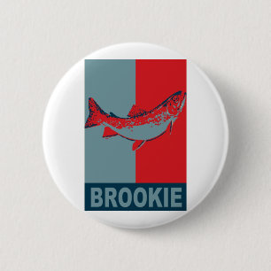 BrookTrout Iconische zoetwatervissoorten Ronde Button 5,7 Cm