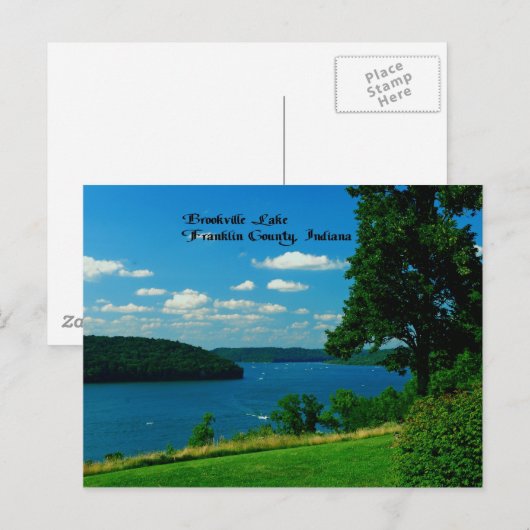 Brookville Lake, Franklin County Indiana Briefkaart (Voorkant / Achterkant)