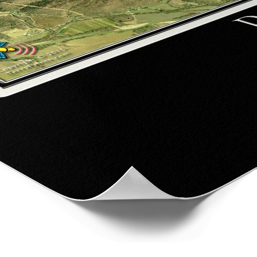 Brookville Lake Indiana Satellite Afbeelding Poste Poster (Hoek)