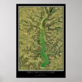 Brookville Lake Indiana Satellite Afbeelding Poste Poster (Voorkant)
