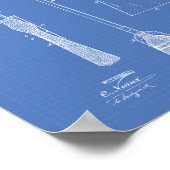 Broom Bijlage 1886 Patent Art Blueprint Poster (Hoek)