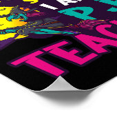 Broom Broke werd leraar Design Halloween PE Tea Poster (Hoek)