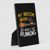 Broom Broke Witch Running Fotoplaat (Zijkant)