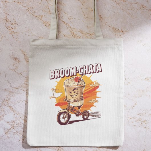Broom-chata Funny Halloween Cocktail Pun Tote Bag
