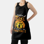 Broom gebroken dus nu quilten Halloween Schort (Insitu)