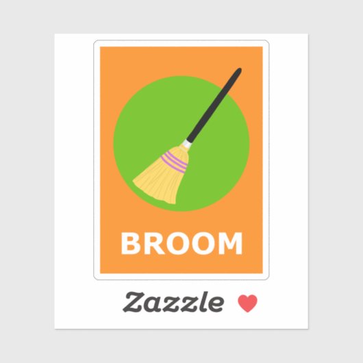BROOM Halloween Sticker (Vel)