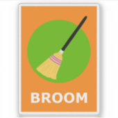 BROOM Halloween Sticker (Voorkant)