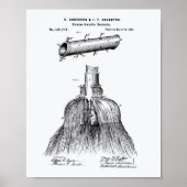 Broom handle sockets 1874 Whitepaper over patentku Poster (Voorkant)