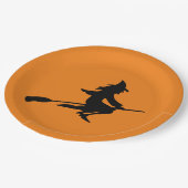 Broom heks papieren bordje (Gekanteld)