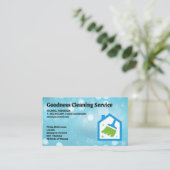 Broom House Logo | Schoonmaakdiensten Visitekaartje (Staand voorkant)