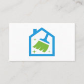 Broom House Logo | Schoonmaakdiensten Visitekaartje (Achterkant)
