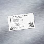 Broom Janitorial Cleaner Eenvoudige QR-code Magnetisch Visitekaartje (Voorbeeld)