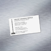 Broom Janitorial Cleaner Simple Maid Magnetisch Visitekaartje (Voorbeeld)
