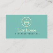 Broom Logo Modern Cleaning Service Visitekaartje (Voorkant)