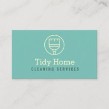 Broom Logo Modern Cleaning Service Visitekaartje