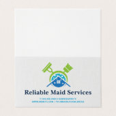 Broom Mop Cleaning Supplies | Maid Services Visitekaartje (Buitenkant ongevouwen)