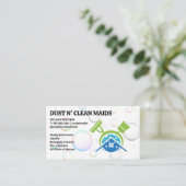 Broom Mop Logo | Bubbles Visitekaartje (Staand voorkant)