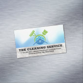 Broom Mop | Schoonmaakbenodigdheden Home Logo Magnetisch Visitekaartje (Voorbeeld)