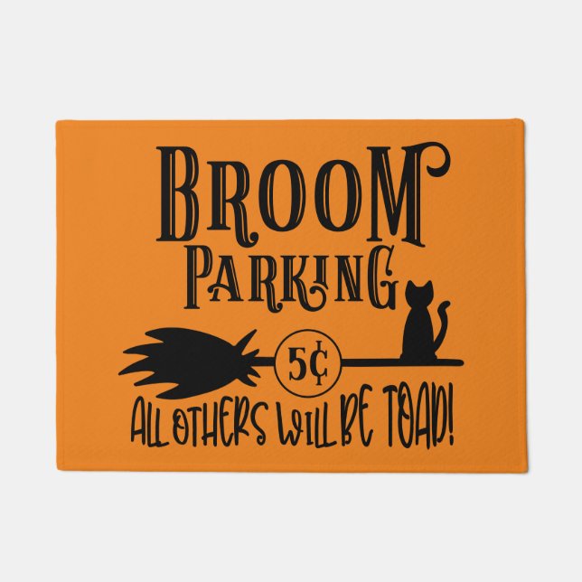 Broom Parking Halloween Deurmat (Voorkant)