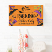 Broom Parking Witch Pet Bat Halloween Funny Party Spandoek (Insitu)