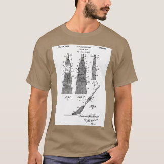 Broom Patent Art Industrial Print T-shirt