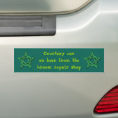 Broom Repair Shop met chauffeur Bumpersticker (Op auto)
