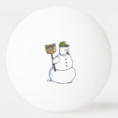 Broom Sneeuwman 3-sterren ping pong bal Pingpongbal (Voorkant)