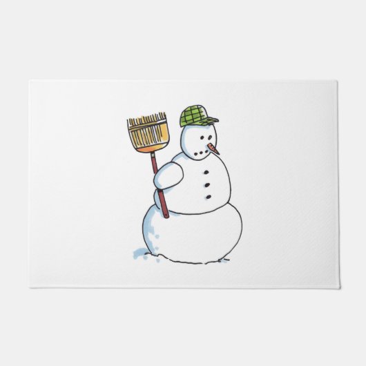 Broom Sneeuwman deurmat (Voorkant)
