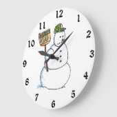 Broom Sneeuwman wandklok (Hoek)