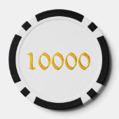 Broom Sneeuwman zwart goud 10000 gestreepte pokerc Poker Chips (Achterkant)