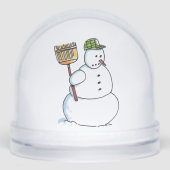 Broom Snowman snow globe Sneeuwbol (Voorkant)