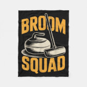 Broom Squad Ice Sweeng Rock Stone Sliding Curling  Fleece Deken (Voorkant)