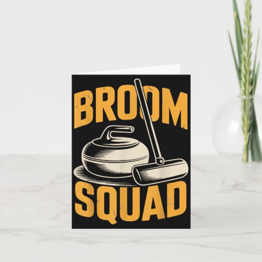 Broom Squad Ice Sweeng Rock Stone Sliding Curling  Kaart (Voorkant)