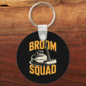 Broom Squad Ice Sweeng Rock Stone Sliding Curling  Sleutelhanger (Voorkant)
