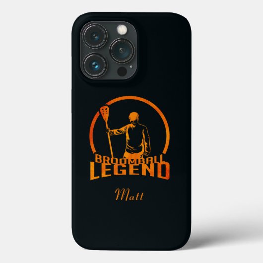 Broomball Legend Sports Pap Birthday Case-Mate iPhone Case (Achterkant)