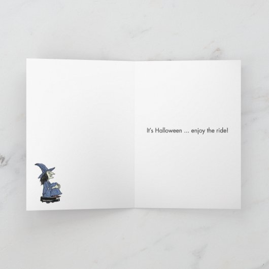 Broombot Halloween Kaart (Binnen)