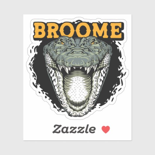 Broome, Western Australië Crocodile Sticker (Vel)