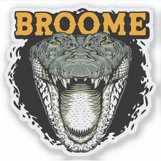 Broome, Western Australië Crocodile Sticker (Voorkant)