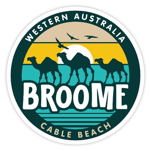 Broome, Western Australië Sticker
