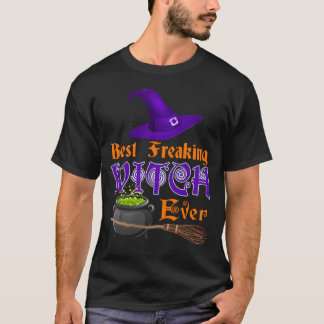 BROOMHILDA WITCH HALLOWEEN BESTE FREAATIE WITCH EV T-SHIRT