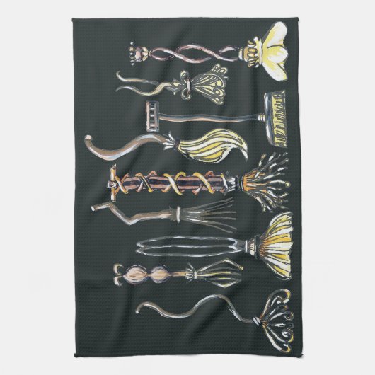 Brooms Gold Wilde keukenhanddoek (Verticaal)