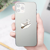 Broomstick Fold – Schattigee Schotse Fold Cat Hall Sticker (Telefoon)