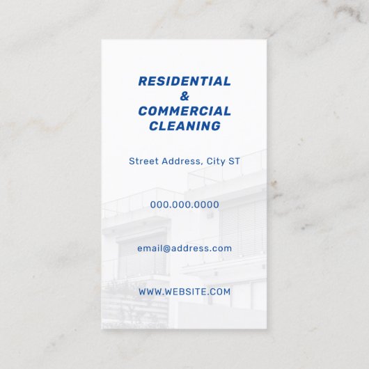 Broomstick, grappige professionele cover visitekaartje (Achterkant)