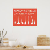 BROOMSTICK PARKING POSTER (Keuken)