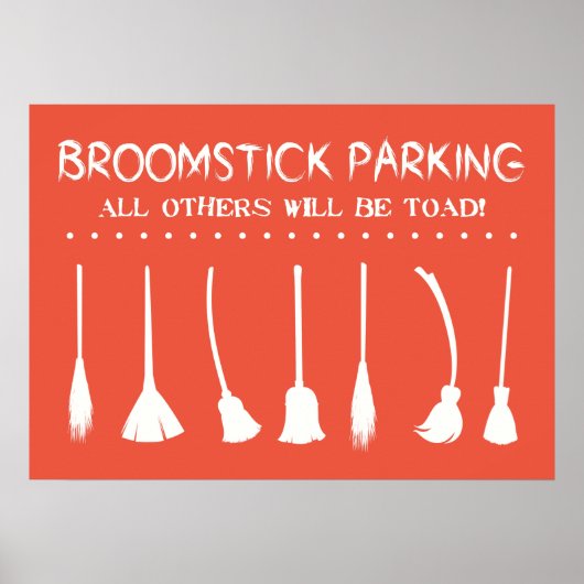 BROOMSTICK PARKING POSTER (Voorkant)
