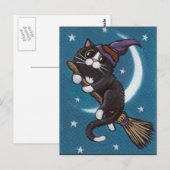 Broomstick Ride - Halloween Briefkaart (Voorkant / Achterkant)
